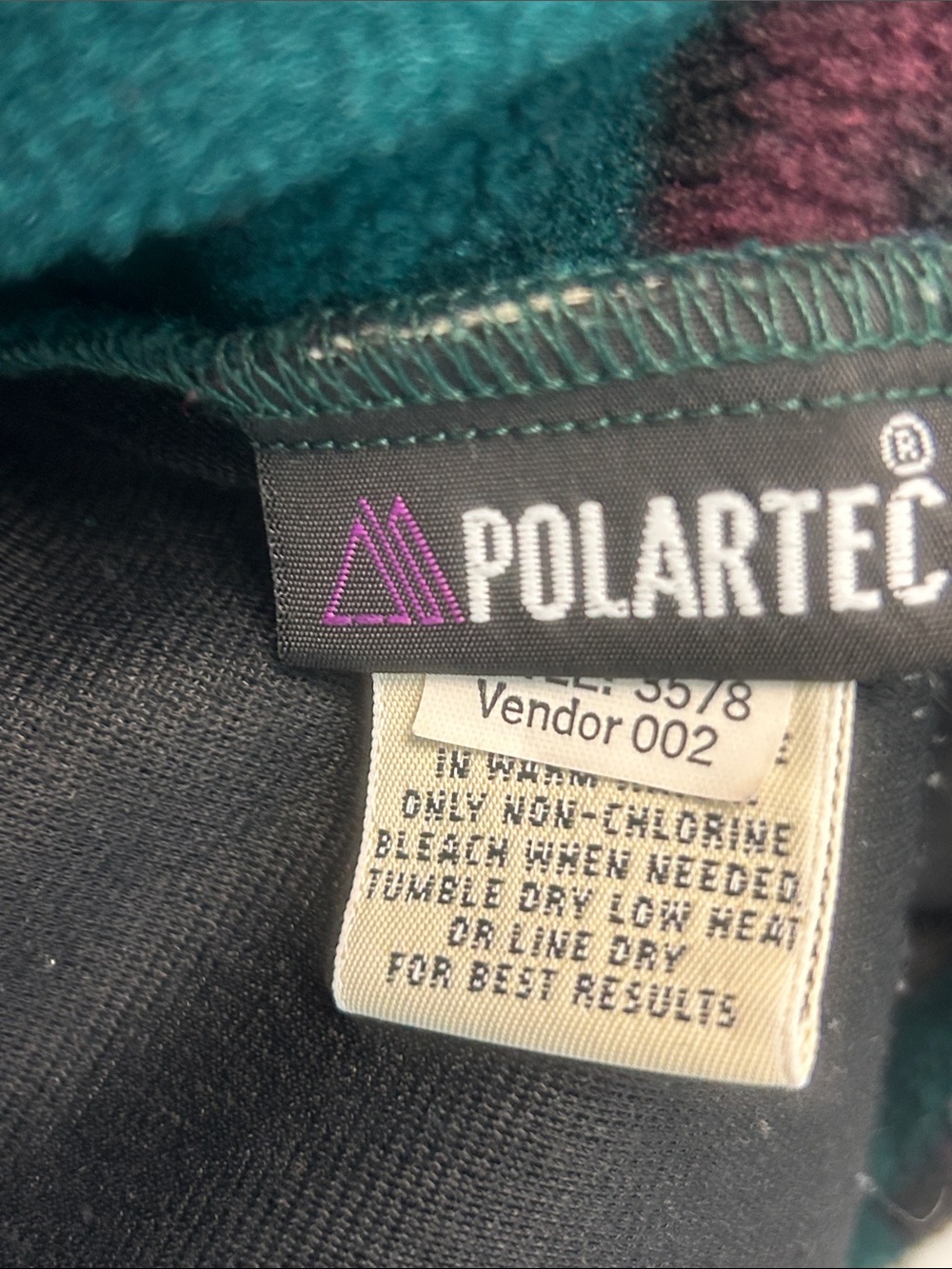 EUC Vintage Eddie Bauer Polartec Aztec Geometric Pattern 1/4-zip Fleece Pullover - Picture 6 of 7